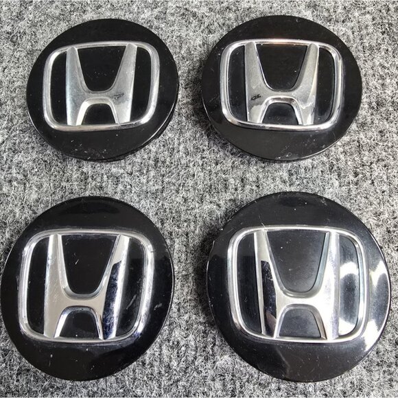 Center Caps Lot of 4 Honda OEM Black 275in PS PPE Hub Dust Wheel Covers #79 - Picture 1 of 8